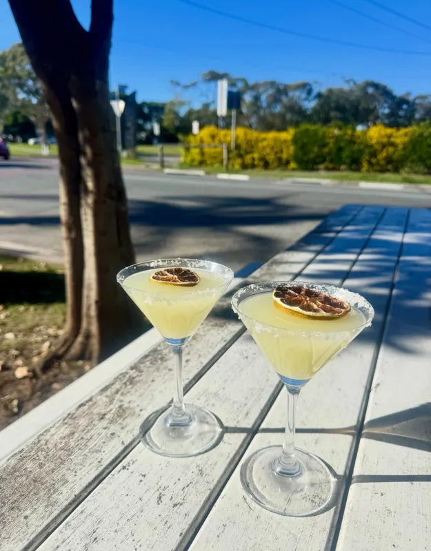 Coconut margs on the deck